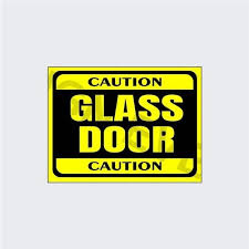 Glass Door Caution Vinyl Stickers