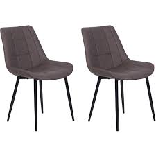 Faux Leather Dining Chairs Dark Brown