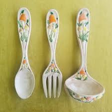 Decor Vintage 70s Fork Spoon Ladle