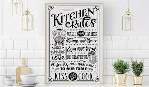 Buy Kitchen Rules Sign Metal Wall Art