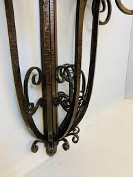 art deco console table in wrought iron