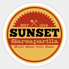 Vintage Sunset Sarsaparilla Logo - Sunset Sarsaparilla - Sticker | TeePublic