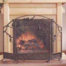 Spi Pinecone 3 Panel Fireplace Screen