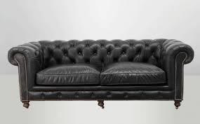 Apportez une touche de style à votre maison contemporaine. Chesterfield Sofa Kensington Upholstered Vintage Leather Old Black