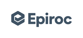 Graues Epiroc-Logo - Ausrüstungen Domar
