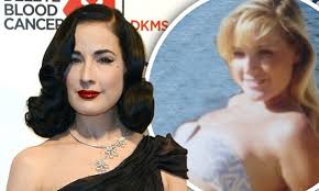 I have mixed feelings about dita von teese. Dita Von Teese Shares Photo From Age 16 Where She S Blonde And Tan Daily Mail Online