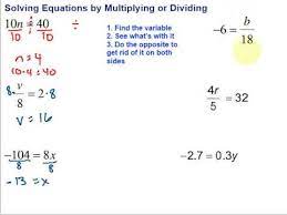 Solving Equations By Multiplying Or