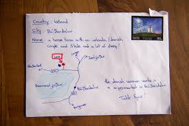 If you want to make your envelope look even more professional, write your contact details and the recipient's on the computer and use an appropriate font e.g. Letter Gets There By Hand Drawn Map Bbc News