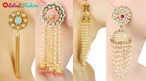 Latest Gold Chain Jhumka Earrings Designs For Woman