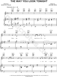 Once you download your personalized sheet music, you can view and print it at home, school, or anywhere you want to make music, and you don't have to be connected to the internet. Tony Bennett The Way You Look Tonight Sheet Music In C Major Transposable Download Print Sku Mn0065547