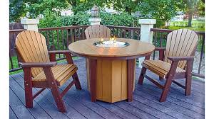 Firepit Table Amp 3 Adirondack Chairs