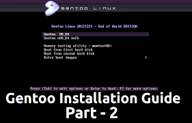 gentoo linux installation guide with