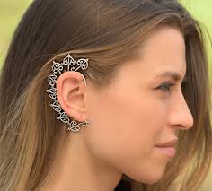 silver earring tribal fashion jewelry