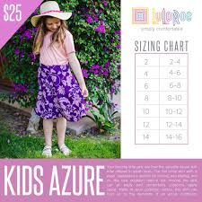 Lularoe Kids Azure Sizing Chart With Price Discount Kids