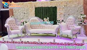 gold white wedding sofa set