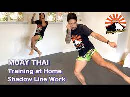 muay thai home training shadow