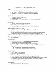 Apa Lab Report Format Formal Template Awesome Sample Incep