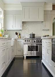 gray shaker kitchen cabinets with dark