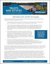 2023 estate gift and gst tax changes