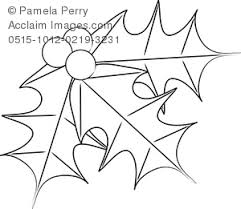 Christmas holly coloring pages are a fun way to be in the decorative and jovial holiday spirit. Clip Art Image Of Holly Leaves Coloring Page