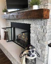 Rustic Wood Fireplace Mantels Log