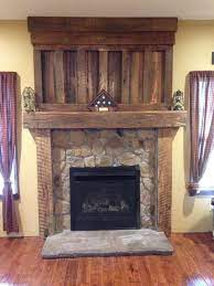 wood fireplace mantel