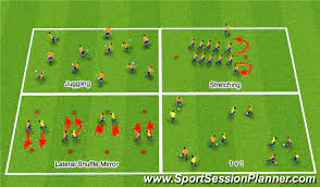 football soccer functional training of
