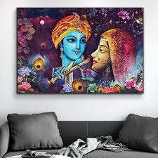Radha Krishna Canvas Painting Wall Art