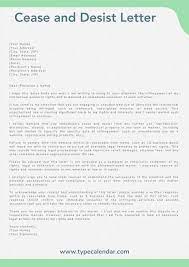 free printable cease and desist letter
