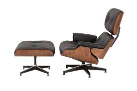 The tall version of the eames chair offers an additional 2 inches of backrest height, 2 inches seat depth, and.25 inches of clearance from the base of the chair to the seat. Replica Tall Charles Eames Lounge And Ottoman Walnut With Black Italian Leather