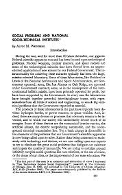social problems and national sociotechnical institutes applied applied science and technological progress a report to the committee on science and astronautics u s house of representatives 1967