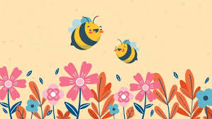 free cute bee desktop wallpaper