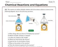 Chemical Reactions And Equations Class 10