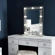 I bought this for my dressing table as it is in the darkest corner of the room (possibly house) and no amount of natural light or switching the bedroom light on makes it any better. Diamond Glitz Dressing Table Mirror With 9 Dimmable Led Light Bulbs Picture Perfect Home