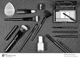 black makeup s and tools with