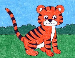 Learn how to draw a tiger. How To Draw An Easy Tiger Art Projects For Kids