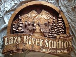 wooden signs hand carved by scott