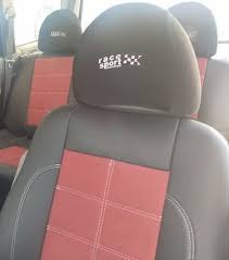 Seat Covers Burgundy Alcantara And