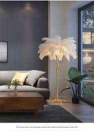 2020 Nordic Ostrich Feather Led Floor Lights Living Room Floor Lamp Stand Bedroom Modern Interior Lighting Decor Foyer Standing Lamps From Wyiyi 816 34 Dhgate Com