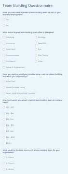 free survey templates questionnaire