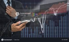 Businessman Using The Smart Phone Shown The Trading Graph Of