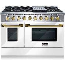 Double Oven Gas Range With Griddle