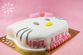 o kitty chocolate cake with pink