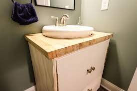 how to build a vanity for a pedestal sink