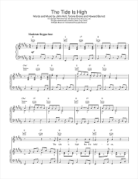 di'm gonna be your afriend. Blondie The Tide Is High Sheet Music Pdf Notes Chords Rock Score Piano Vocal Guitar Right Hand Melody Download Printable Sku 74331
