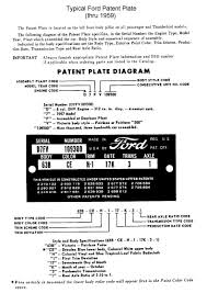 1953 ford penger car vin decoding chart