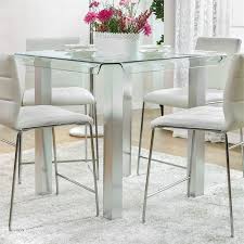 counter height glass dining table