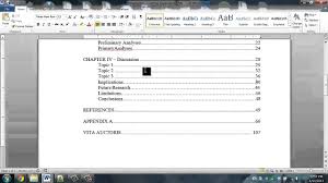 Dissertation Help How To Format Your Table Of Contents Youtube