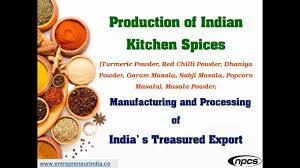 Production Of Indian Kitchen Spices