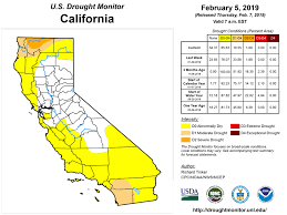 California And National Drought Summary For February 5 2019